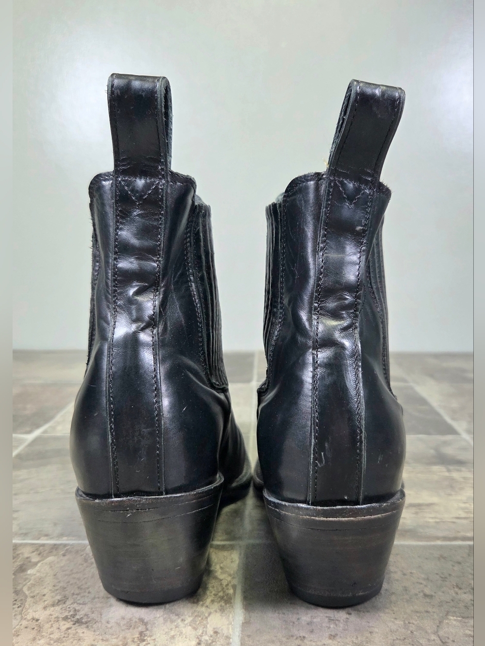 OLD GRINGO LEATHER SNIP TOE WESTERN CHELSEA ANKLE BOOTS. - Picture 5 of 12